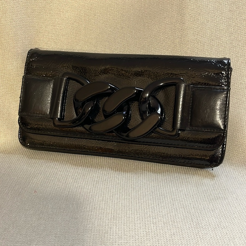 Vintage Express Black Chunky Chain Clutch Purse